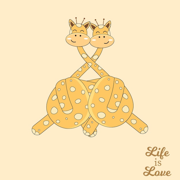 Girafe Fond Beige