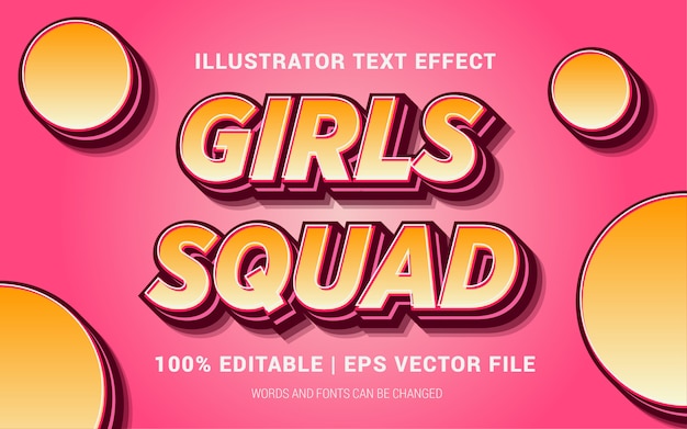 Girls Squad Text Effets Style