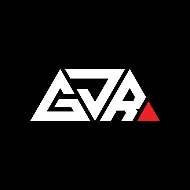 GJR triangle lettre logo conception avec forme de triangle GJR design de logo triangle monogramme GJR modèle de logo vectoriel triangle avec couleur rouge GJR logo triangulaire Simple élégant et luxueux Logo GJR