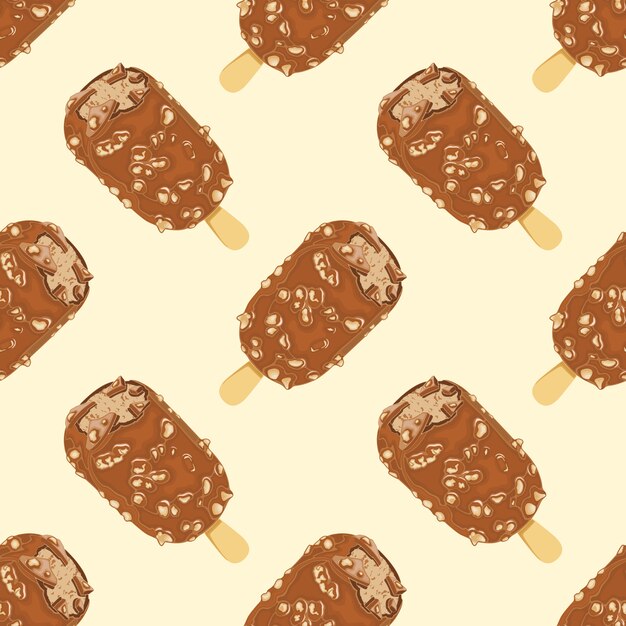 Glace au chocolat Délicieux motif