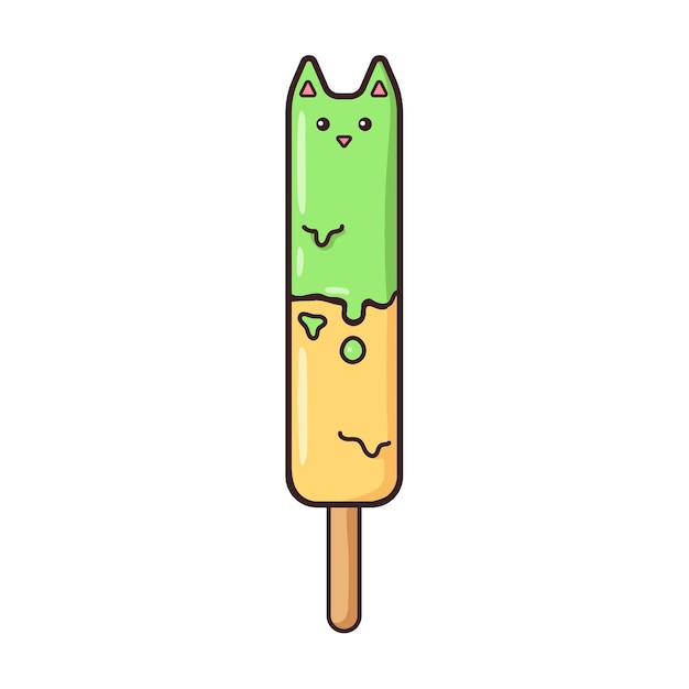 Glace Popsicle En Forme De Chat