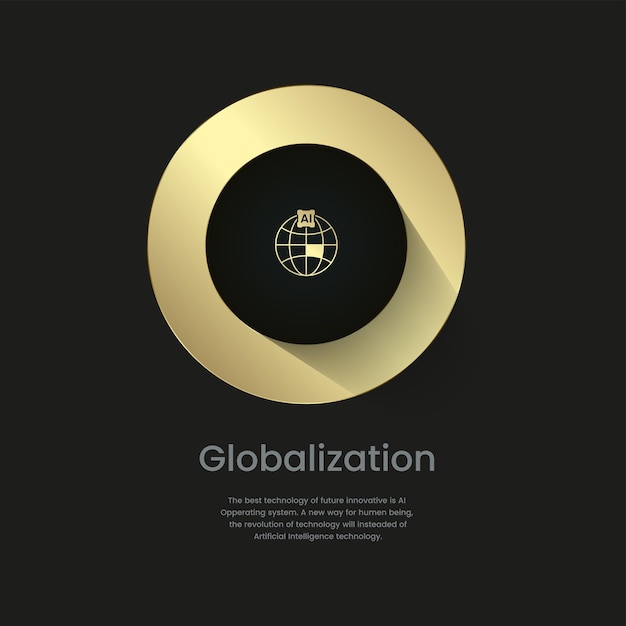 Globalisation Des Cercles De Luxe Diagramme Des Options De Flux De Travail Conception D'éléments Infographiques
