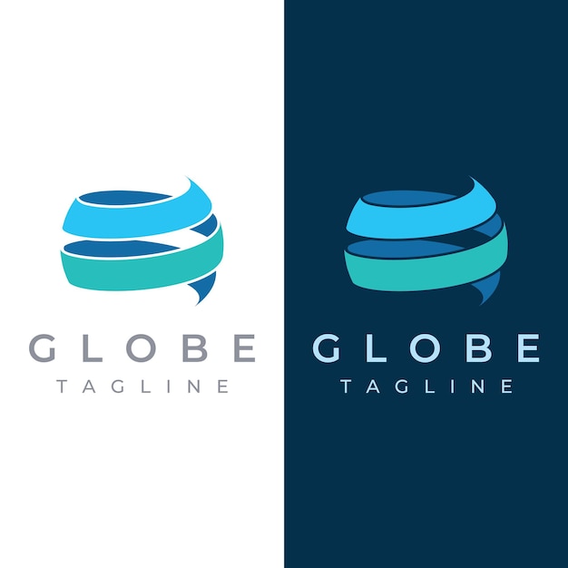 Globe Moderne Ou Globe Ou Conception De Vecteur De Modèle De Logo Globallogo Mondial Avec Des Lignes Et Des Cercles De Formes Abstraiteslogos Pour Entreprise Technologique Et Entreprise