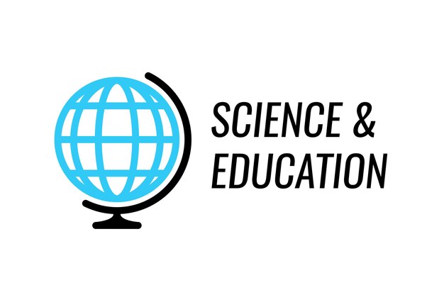 Globe de table isolé sur blanc Symbole vectoriel de l'éducation et de la science