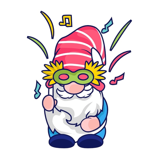 Gnome Mignon Nouvel An 2023 Et Clipart De Personnage De Noël