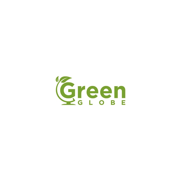 Go Green Globe Nature Logo Signe Modèle De Conception