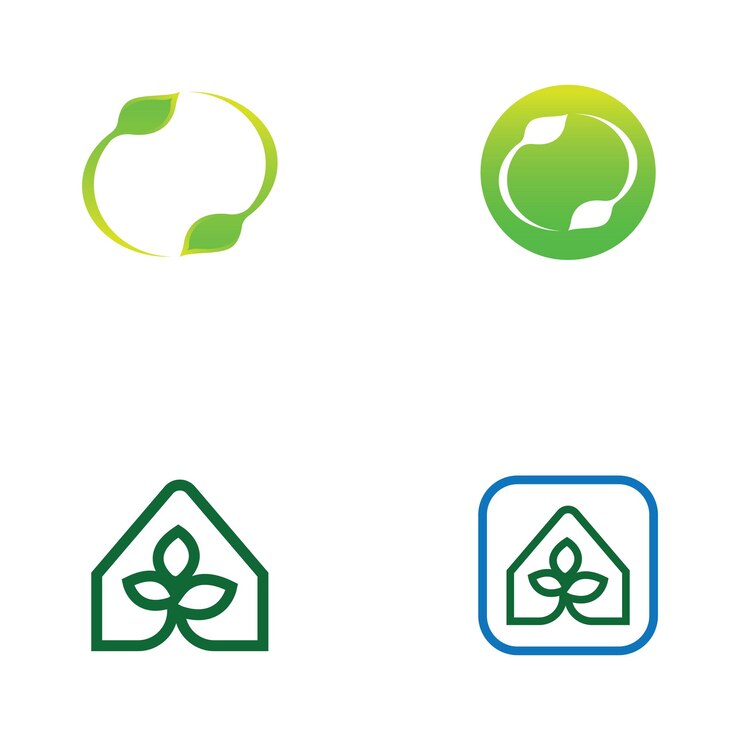 Go Green leaf ecology Logo élément nature