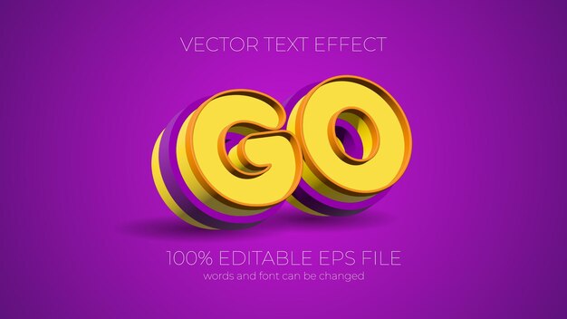 GO style d'effet de texte modifiable Effet de texte modifiable EPS