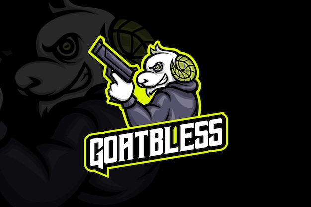 Goat Bless - Modèle De Logo Esport