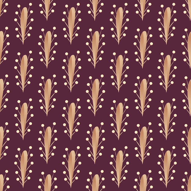 Vecteur golden_brown_coloured_floral_ethnic_vector_pattern_design_for_ladies_dress_curtain_wallpaper.