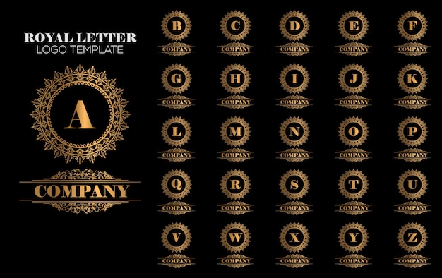 Vecteur golden royal luxury logo template vector