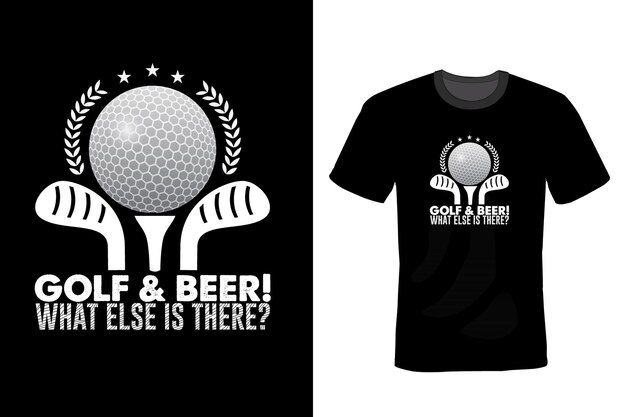 Golf Tshirt Design Typographie Vintage