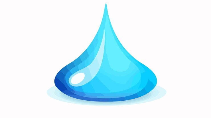 une goutte d'eau bleue avec une goutted'eau