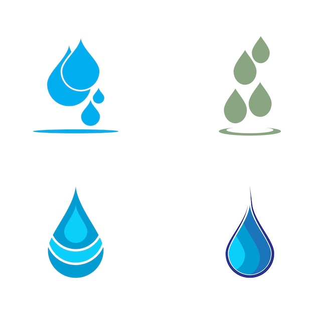 Vecteur goutte d'eau logo template design d'illustration vectorielle