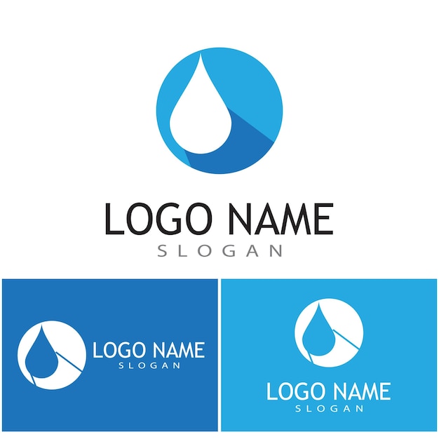 Goutte D'eau Logo Template Design D'illustration Vectorielle