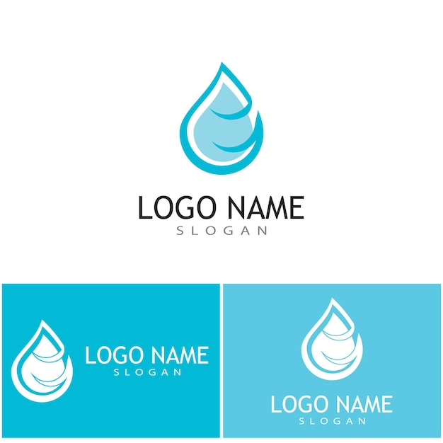 Goutte D'eau Logo Template Design D'illustration Vectorielle