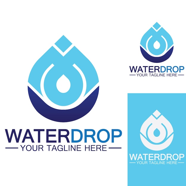 Goutte D'eau Logo Template Design D'illustration Vectorielle