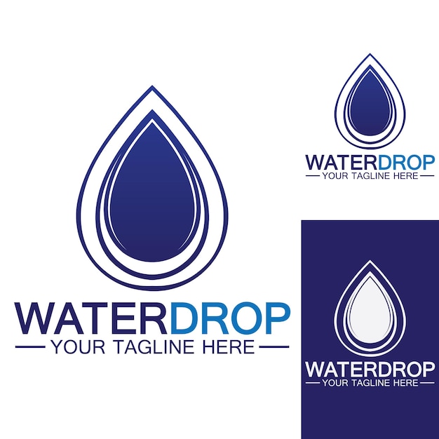 Goutte D'eau Logo Template Design D'illustration Vectorielle