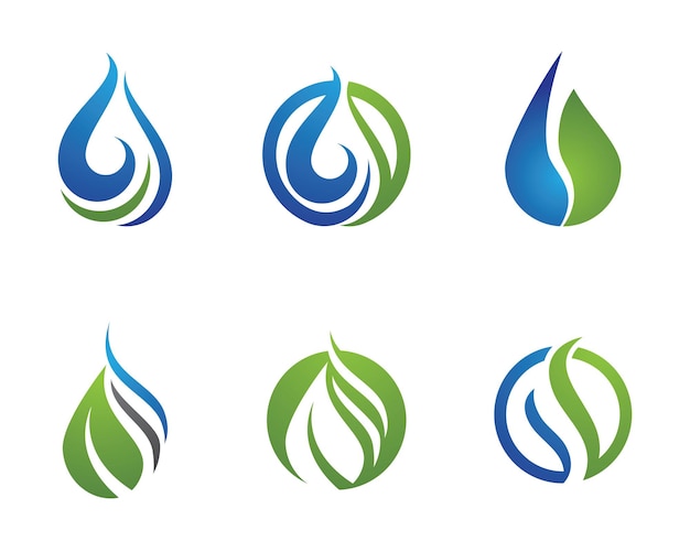 Goutte D'eau Logo Template Vector Illustration Design