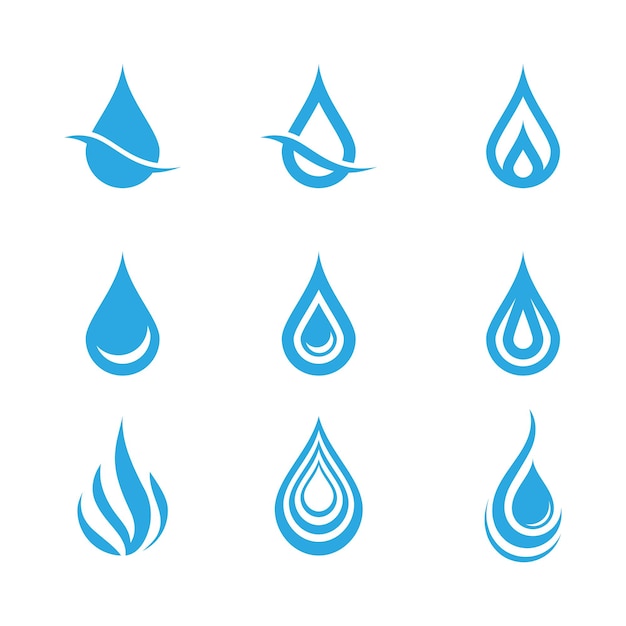 Goutte d'eau Logo Template vector illustration design