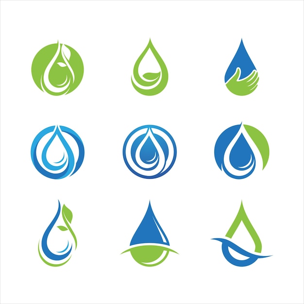 Goutte D'eau Logo Template Vector Illustration Design