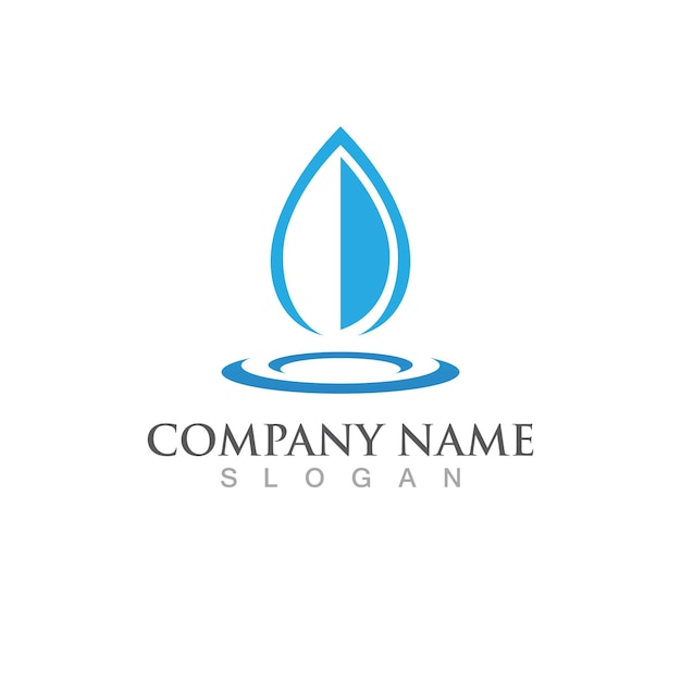 Goutte D'eau Logo Template Vector Illustration Design