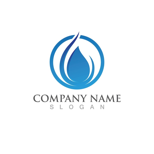 Goutte D'eau Logo Template Vector Illustration Design