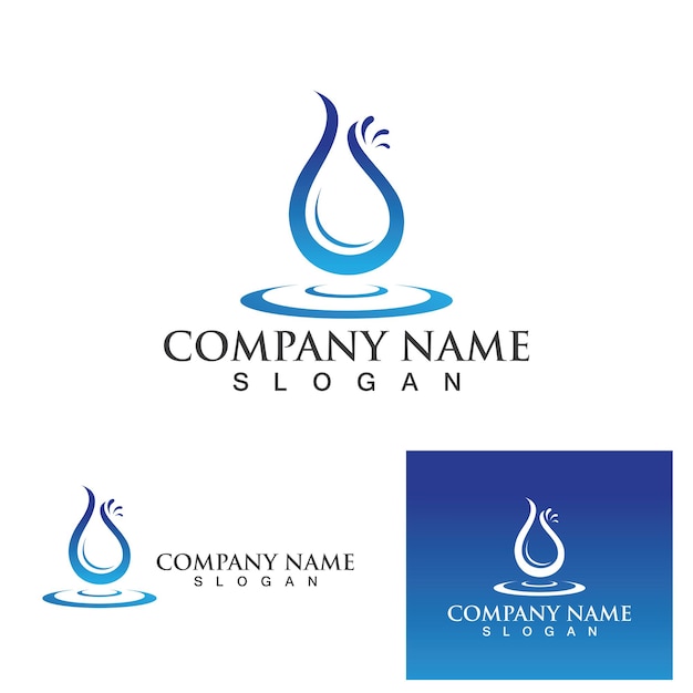 Goutte D'eau Logo Template Vector Illustration Design