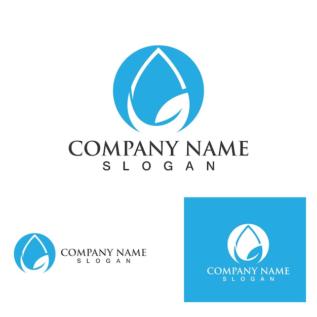 Goutte d'eau Logo Template vector illustration design