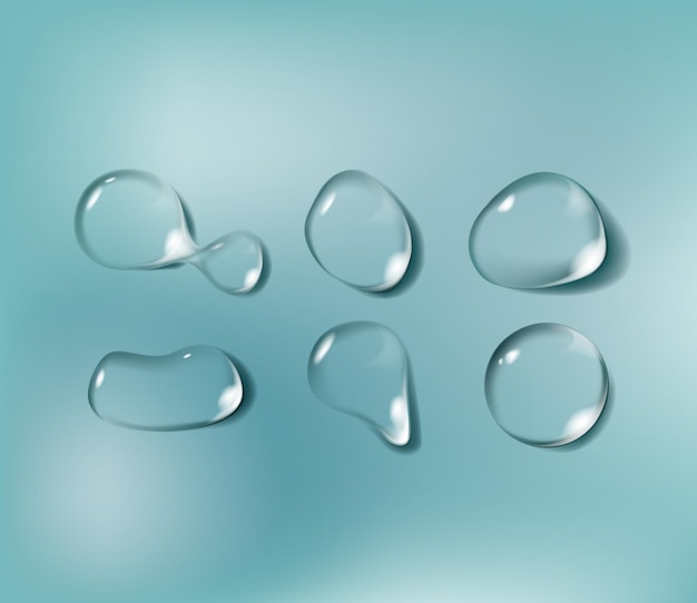 Goutte d'eau transparente sur la lumière isolée
