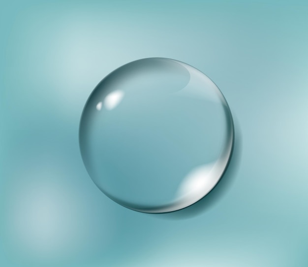 Goutte d'eau transparente sur la lumière isolée