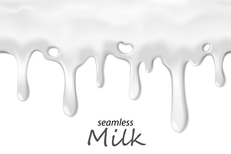 Vecteur goutte de lait sans goutte reproductible