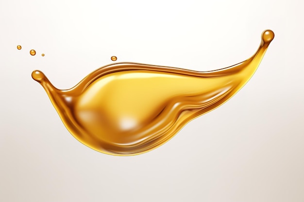 une goutte de liquide jaune