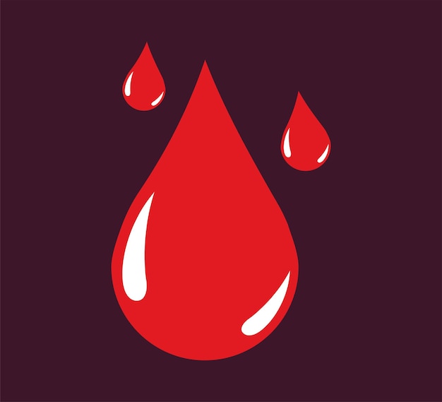Goutte de sang en rouge pour le concept de soins de santé et de médecine