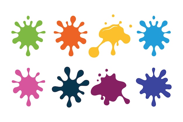 Gouttes et éclaboussures d'encre Taches de peinture liquide goutte à goutte Eclaboussure de goutte et éclamoussure d'incre
