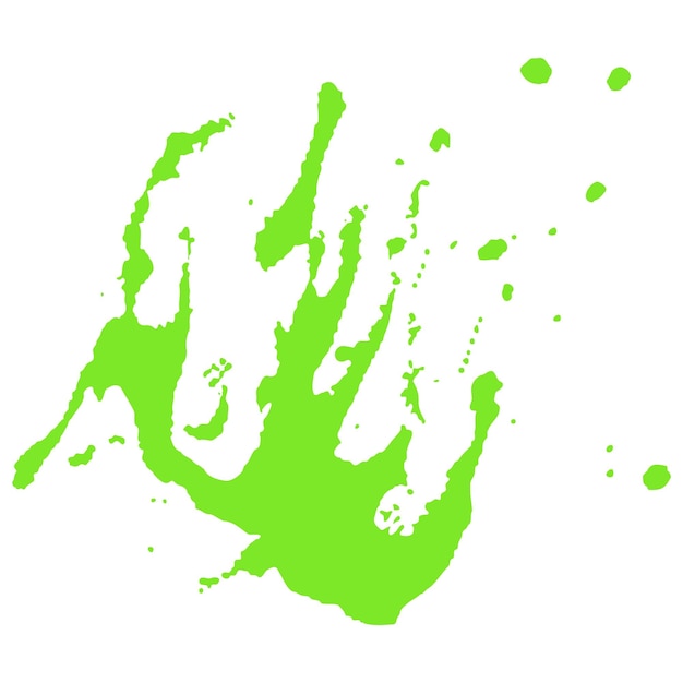 Gouttes et éclaboussures de peinture verte