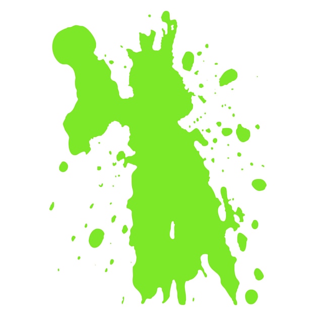 Gouttes et éclaboussures de peinture verte