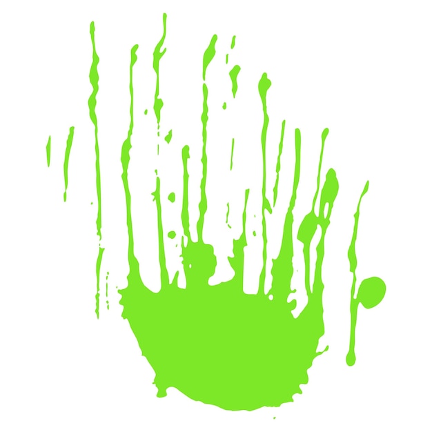 Gouttes et éclaboussures de peinture verte