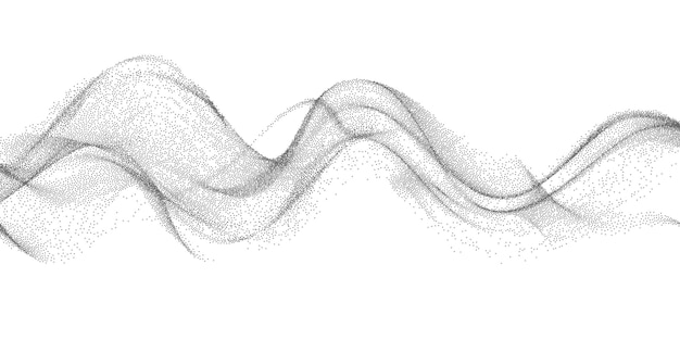 Gradient abstrait onde dynamique de particules Texture de grain à points noirs sable ponctué abstrait