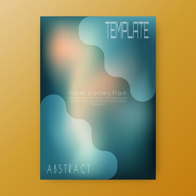 Gradient coloré avec flou modèle pour la couverture d'une brochure de catalogue brochure affiche bannière la page de titre de l'édition imprimée