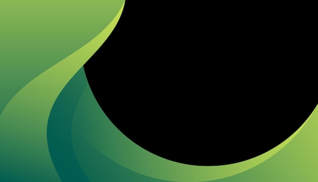 Gradient de fond vectoriel conception abstraite verte et jaune