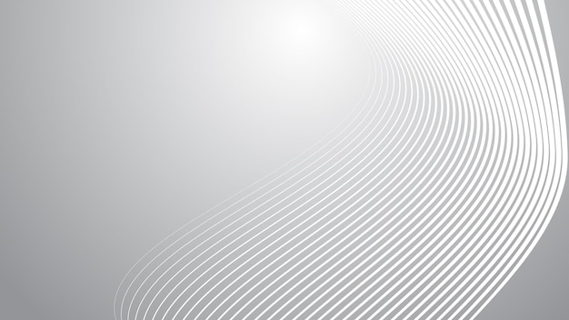 Gradient gris avec ligne courbe image vectorielle d'arrière-plan abstraite pour arrière-plan ou présentation