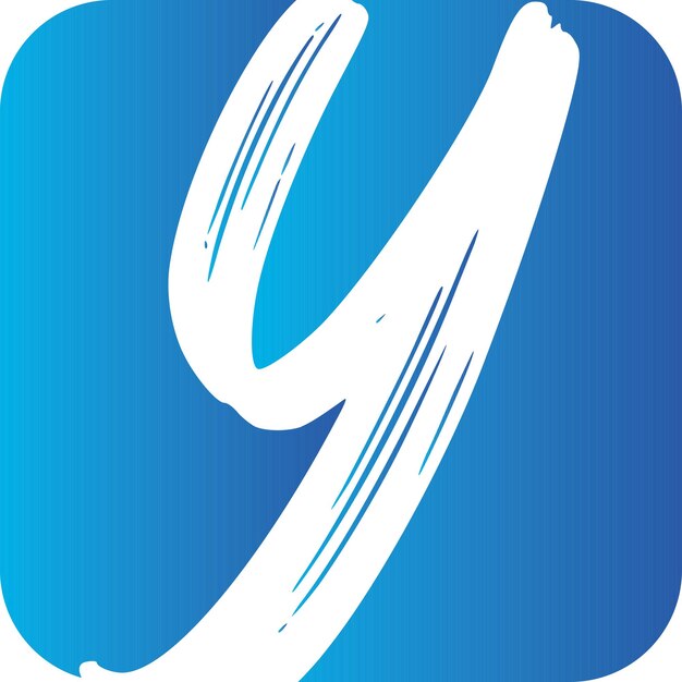 Le gradient de la lettre Y L'icône de l'abstrait du logo de la lettre du logo