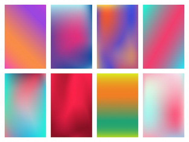 Gradient lumineux vif minimal couvre la conception. Dégradés de demi-teintes colorées.