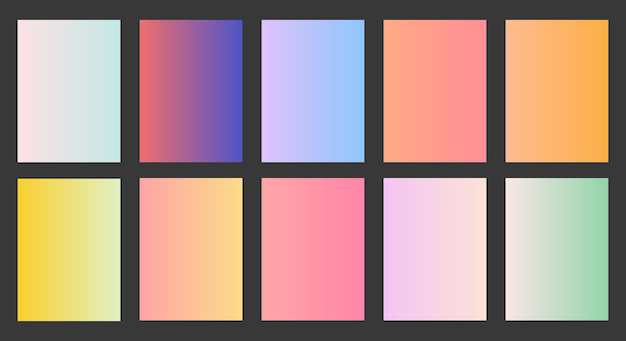 Des gradients chromatiques chics pour les créatifs