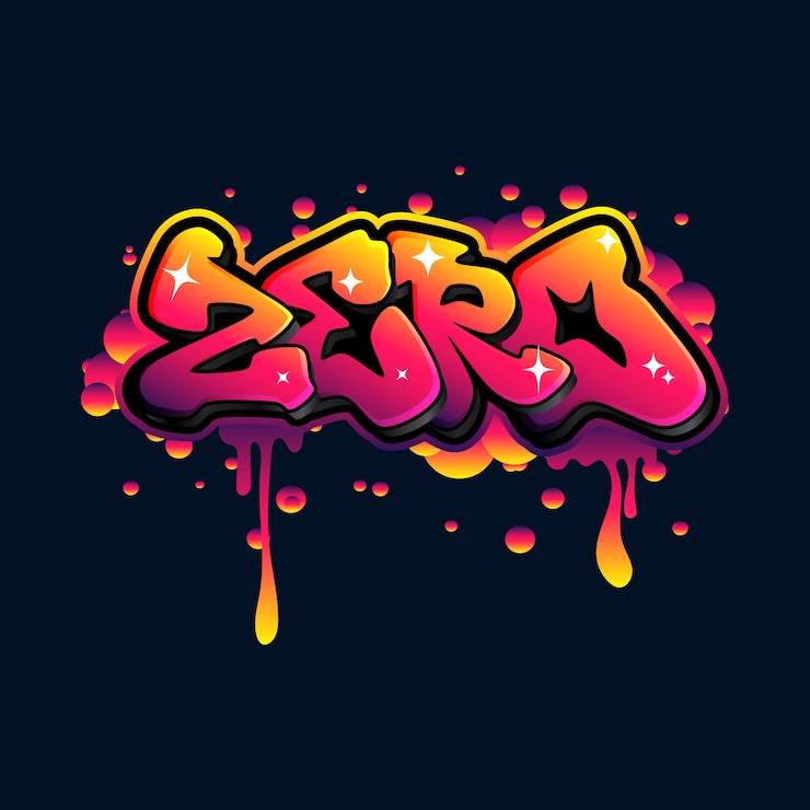 Vecteur graffiti lettrage typographie illustration artistique