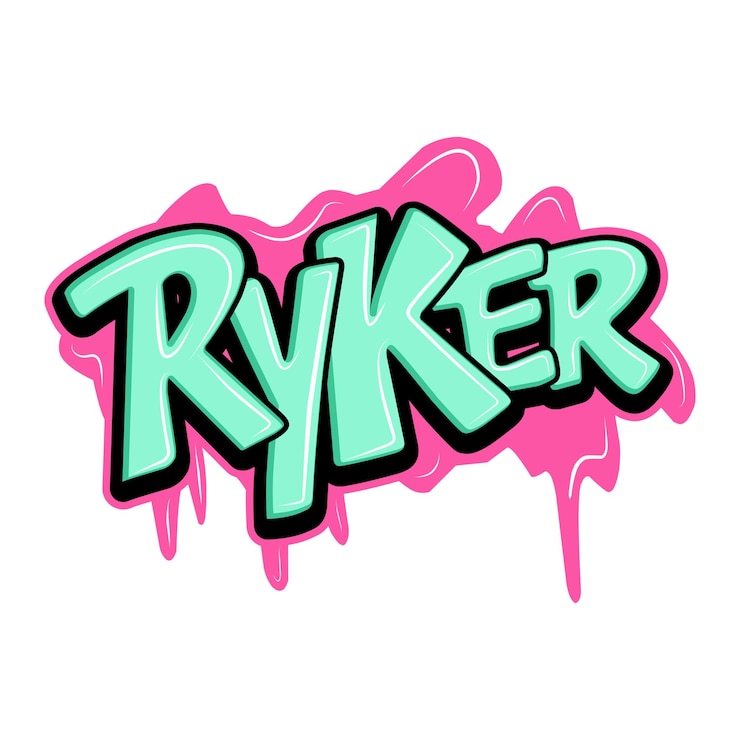 Vecteur graffiti lettrage typographie illustration artistique
