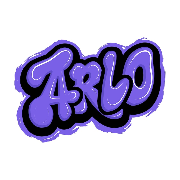 Vecteur graffiti nom lettrage typographie illustration artistique