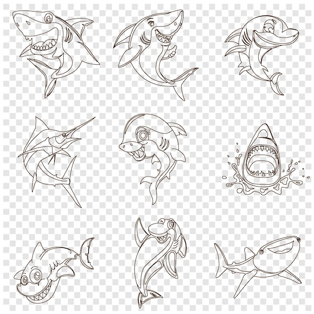 Graffiti De Requin Vectoriel Gratuit