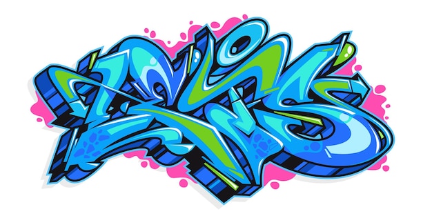 Vecteur graffiti urbain abstrait coloré street art word lettrage vector illustration template element